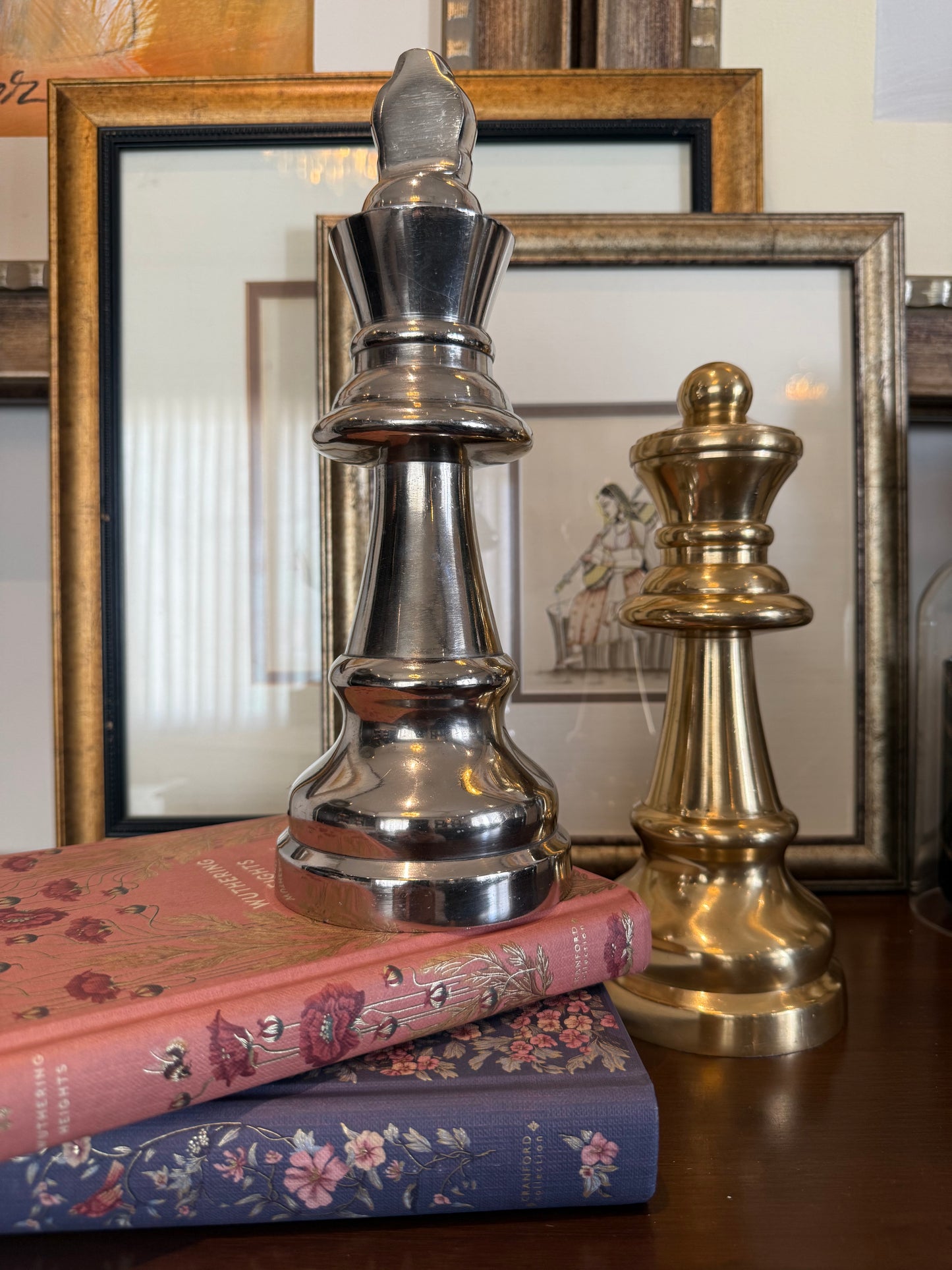 Silver King Chess Statue