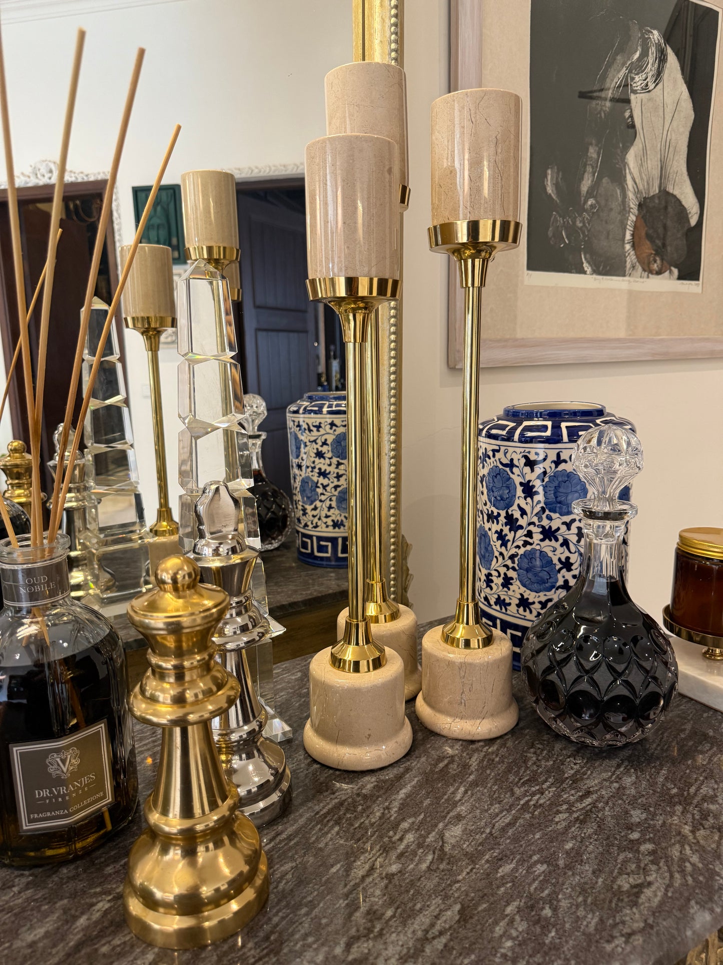 Verona Set of Three Candlestands
