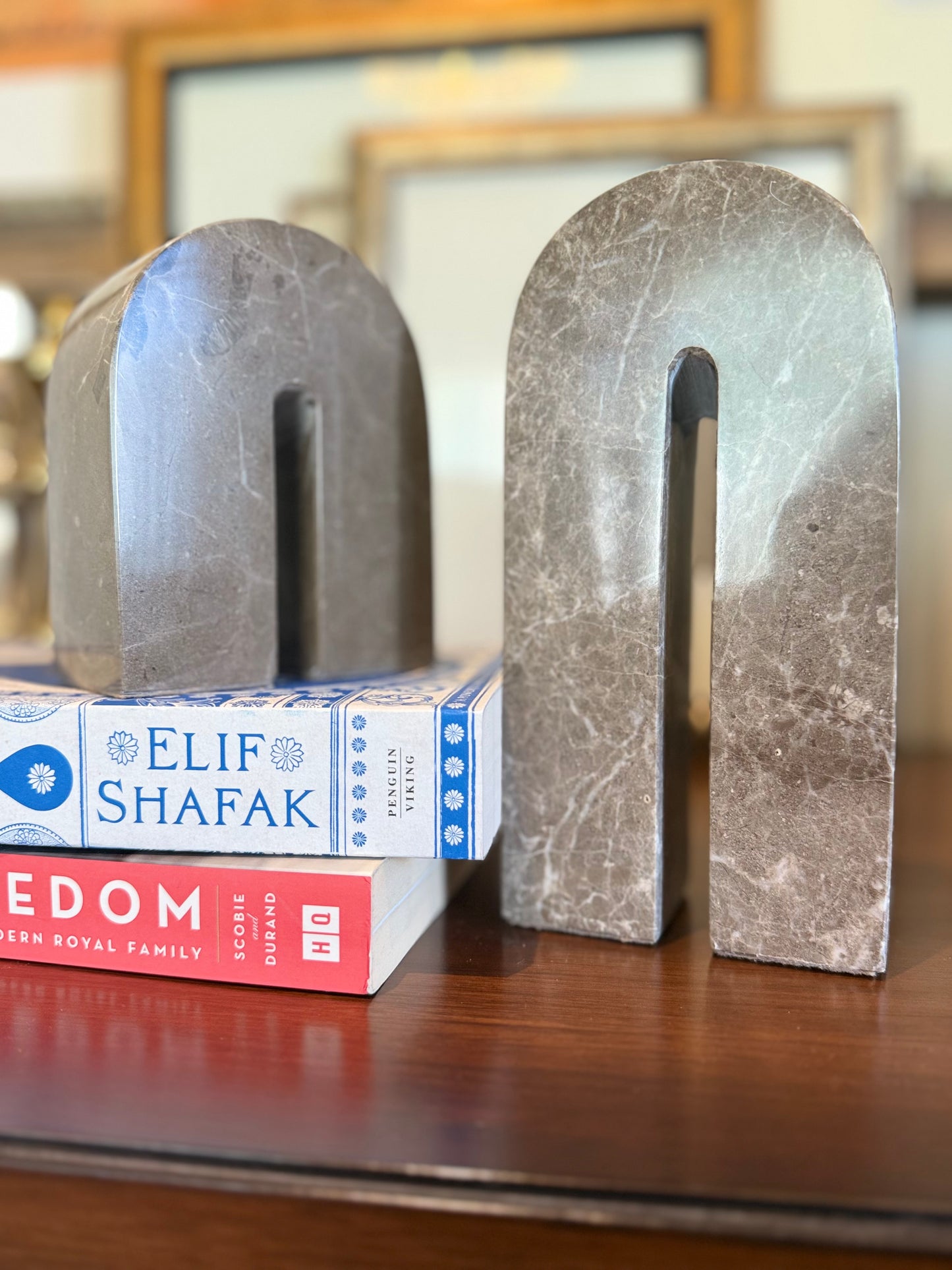 Armani Grey Set of Two Sculptures/Bookends