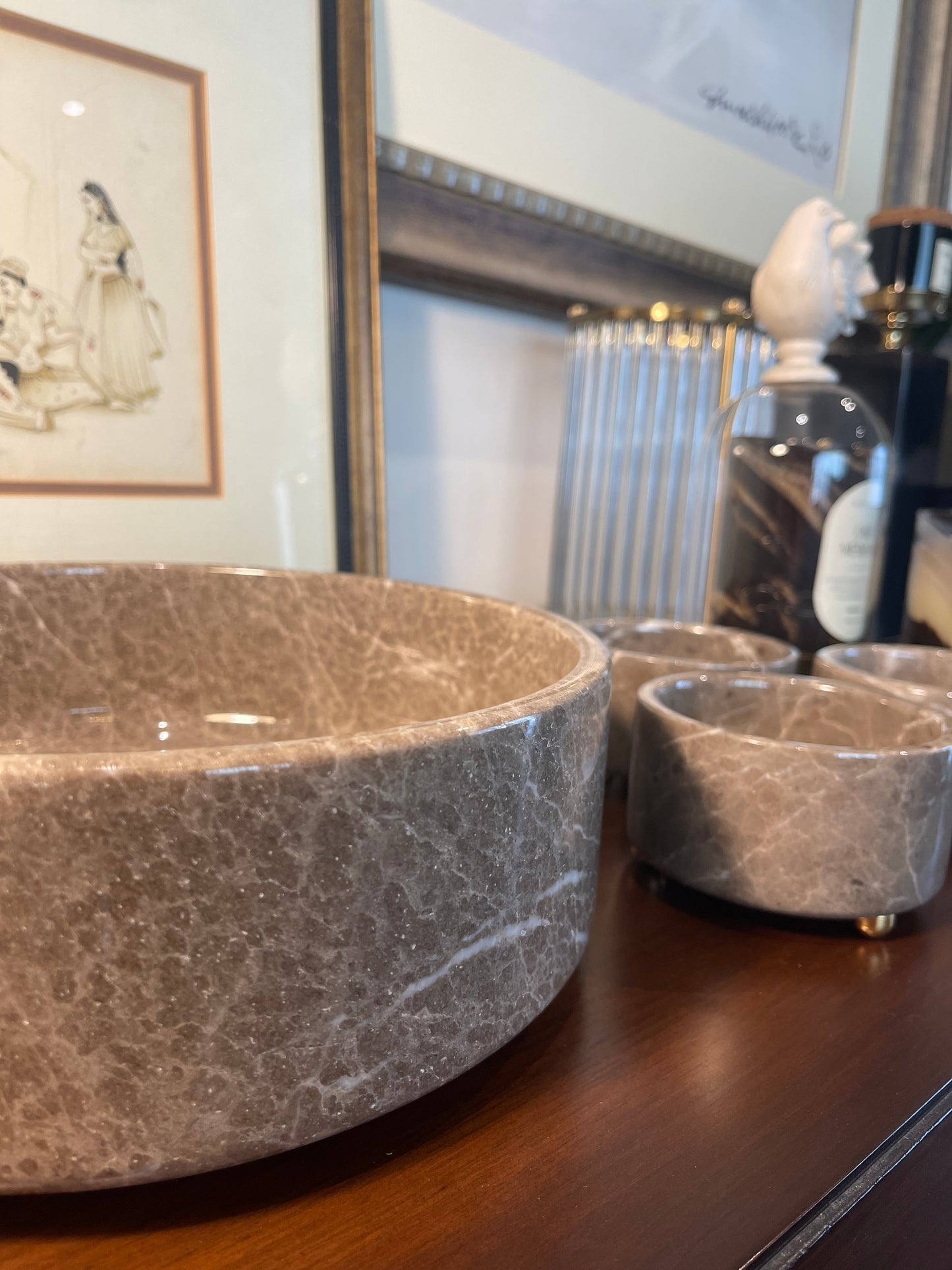 Armani Grey Set of Three Bowl Set