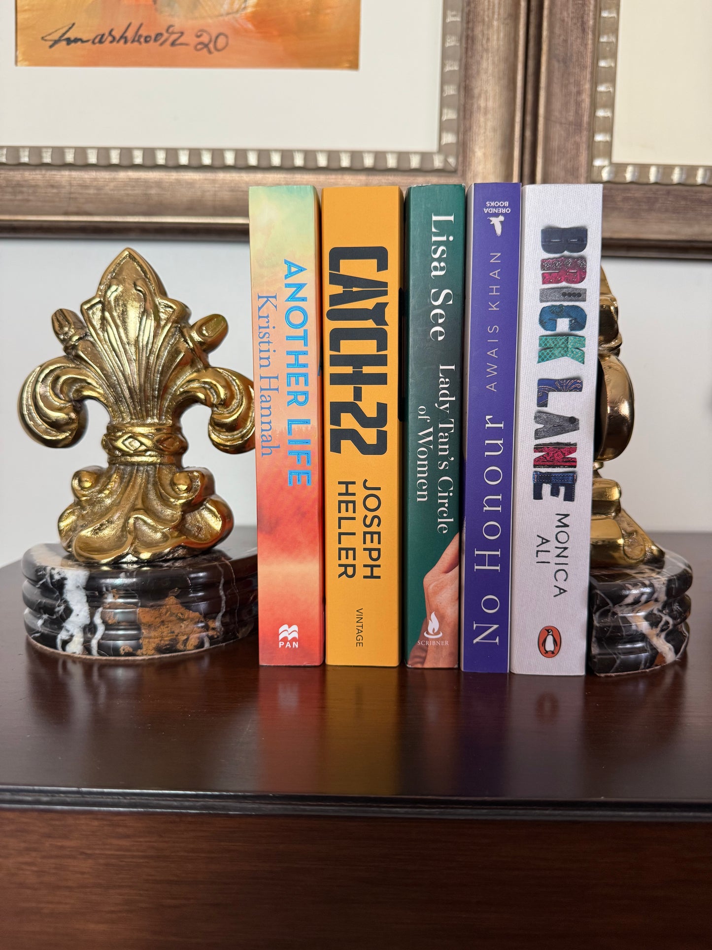Black & Gold Leaf Bookends