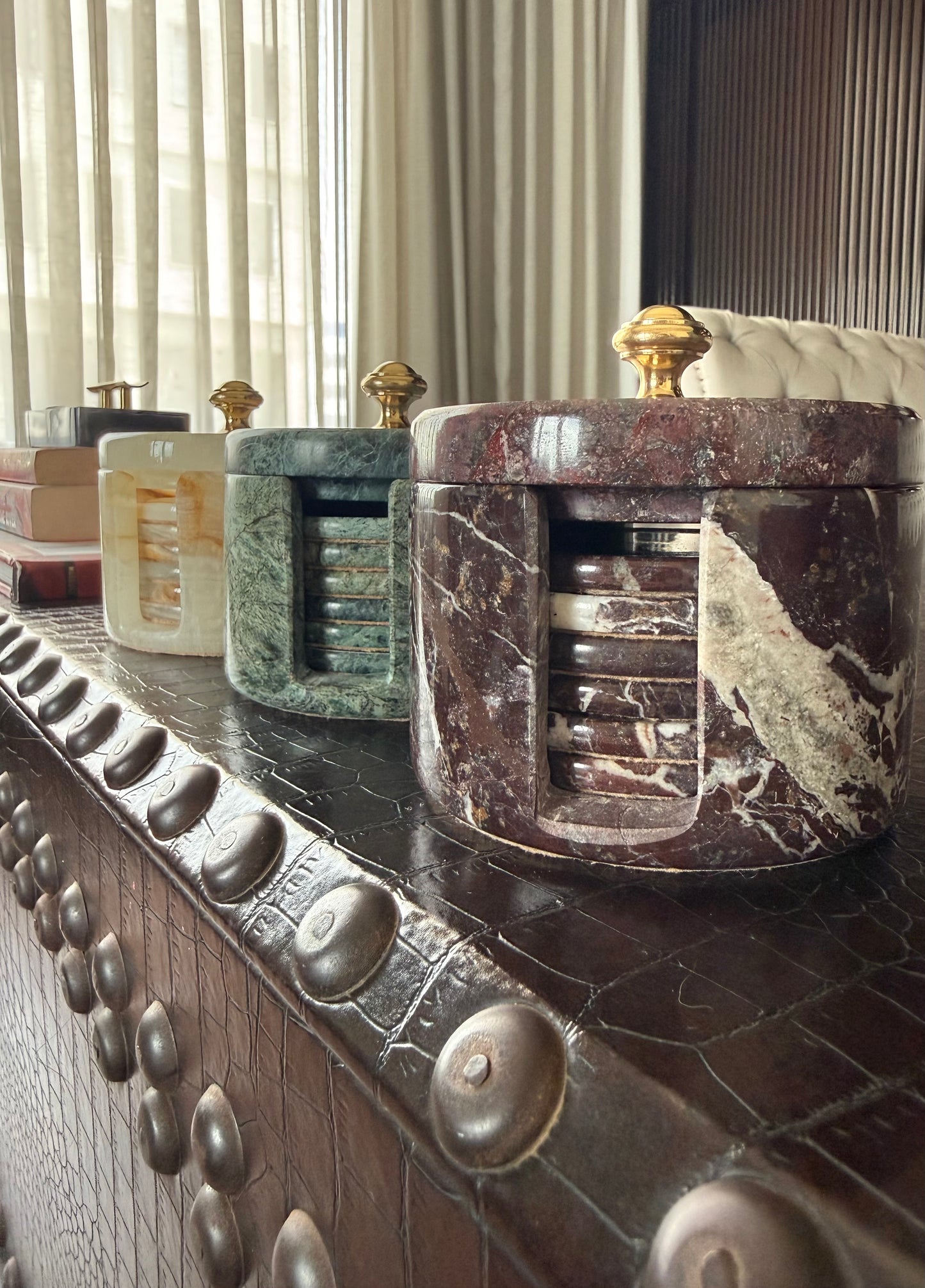 Red Zebra Coasters (Set of Six)