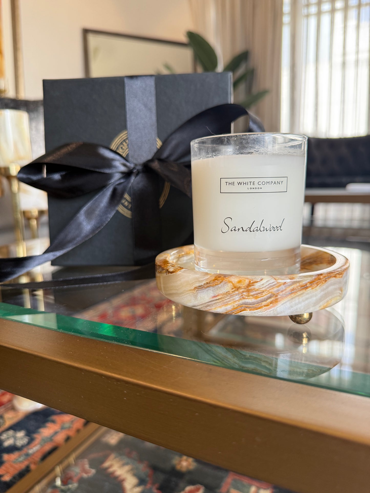 Onyx Three Wick Candle/Soap Plate