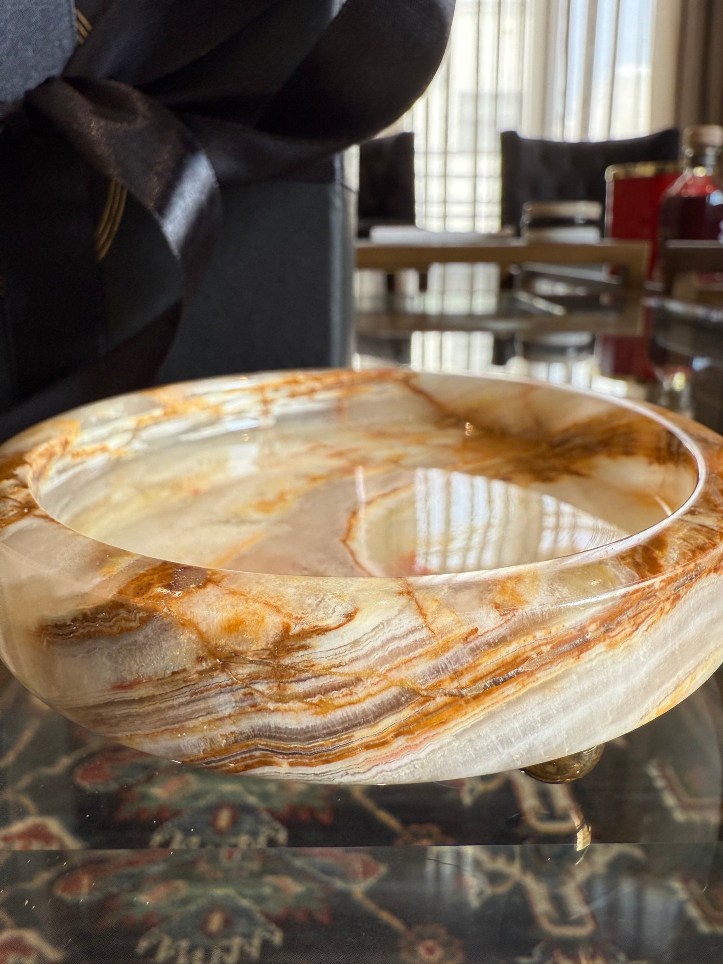 Onyx Three Wick Candle/Soap Plate