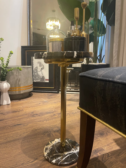 Black & Gold 22" (Large) Nesting Table