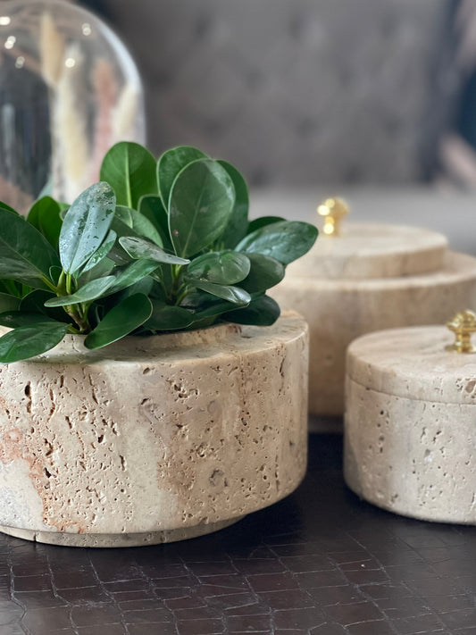 Travertine Jar/Planter